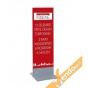 TOTEM ESPOSITORE BIFACCIALE PUBBLICITA INFORMAZIONE COMUNICAZIONE GRAFICA 76X180