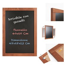 ESPOSITORE LAVAGNA IN LEGNO PER GESSI GESSETTI MENU' BAR RISTORANTE VARIE MISURE