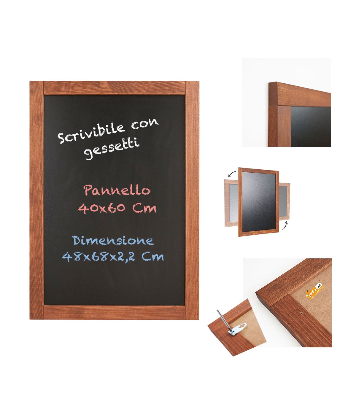 ESPOSITORE LAVAGNA IN LEGNO PER GESSI GESSETTI MENU' BAR RISTORANTE VARIE MISURE