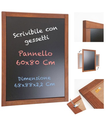 ESPOSITORE LAVAGNA IN LEGNO PER GESSI GESSETTI MENU' BAR RISTORANTE VARIE MISURE