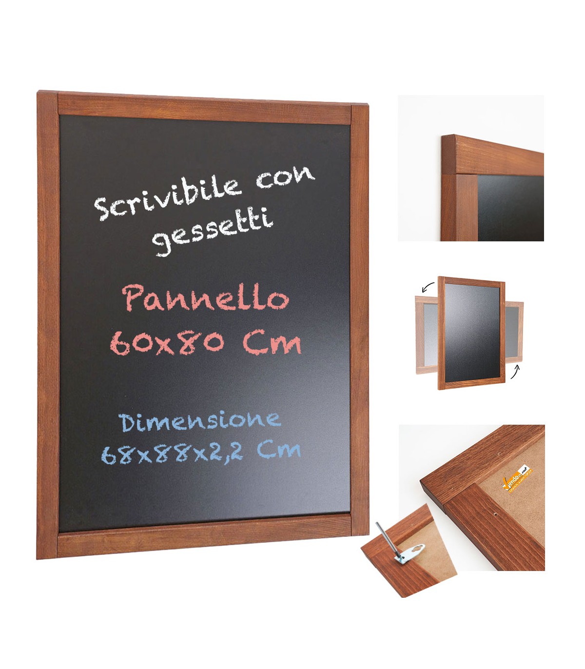 ESPOSITORE LAVAGNA IN LEGNO PER GESSI GESSETTI MENU' BAR RISTORANTE VARIE MISURE