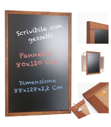 ESPOSITORE LAVAGNA IN LEGNO PER GESSI GESSETTI MENU' BAR RISTORANTE VARIE MISURE