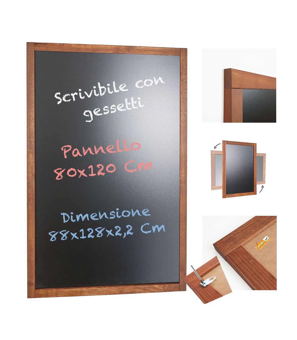 ESPOSITORE LAVAGNA IN LEGNO PER GESSI GESSETTI MENU' BAR RISTORANTE VARIE MISURE