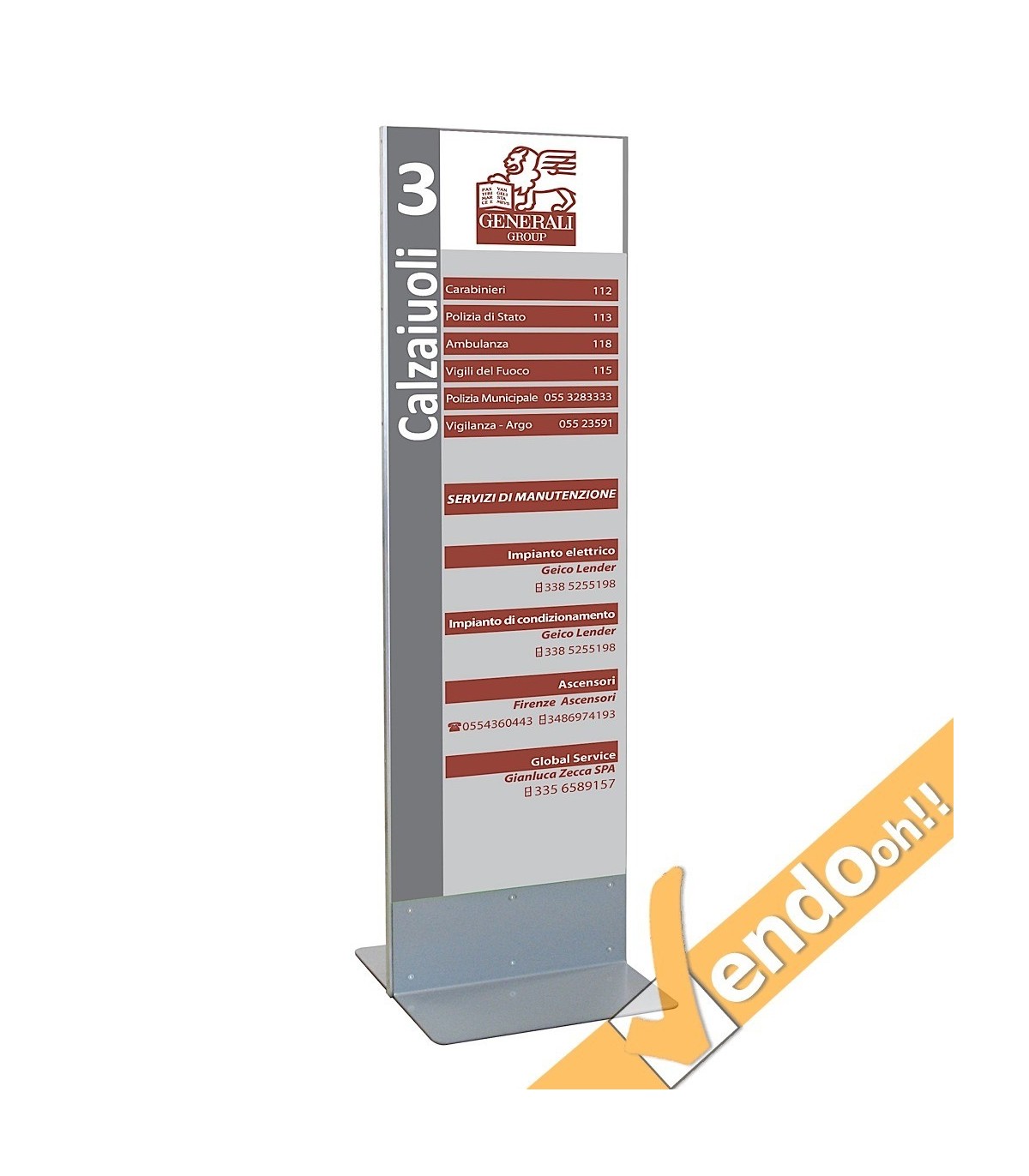 TOTEM ESPOSITORE BIFACCIALE PUBBLICITA INFORMAZIONE COMUNICAZIONE GRAFICA 76X200