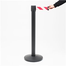 COLONNINA COLONNA NERA SEGNA PERCORSO PALINA PALETTO METALLO SEPARA CODA 5 METRI