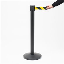 COLONNINA COLONNA NERA SEGNA PERCORSO PALINA PALETTO METALLO SEPARA CODA 5 METRI