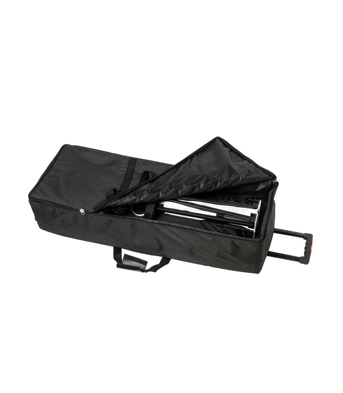 BANCHETTO DESK PROMOZIONALE PORTATILE 100X100 CON VALIGIA GRAFICA PERSONALIZZABILE SU TESSUTO INTERCAMBIABILE STAND FIERA EXPO