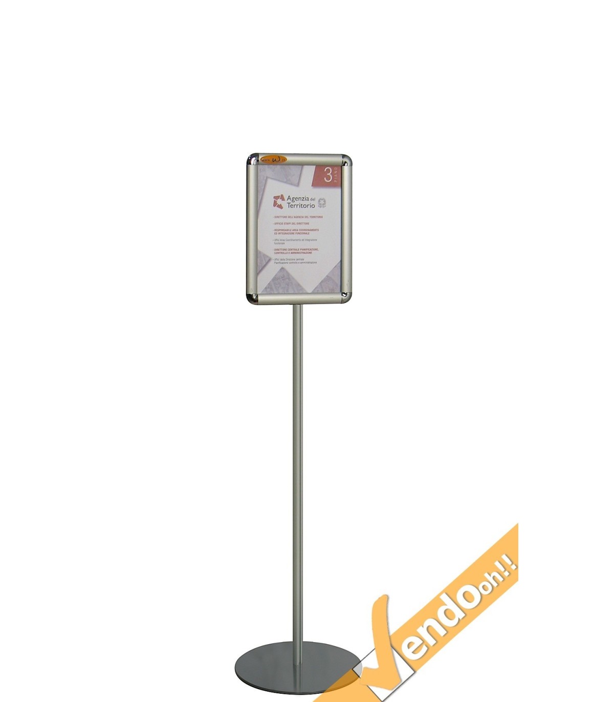 ESPOSITORE CAVALLETTO PUBBLICITARIO A PIANTANA CORNICE ESPOSITIVA PER GRAFICA