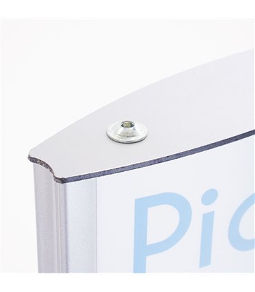 TOTEM PUBBLICITARIO ESPOSITORE DA TERRA BIFACCIALE PORTA COMUNICAZIONI AVVISI