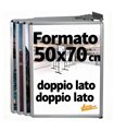 Espositore a Libro da Parete Bifacciale B2 50x70 con 12 Cornici a Scatto Silver albo pretorio da muro
