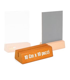 10 pz Base da Banco tavolo porta avvisi porta menù porta depliant in Legno Cm 10