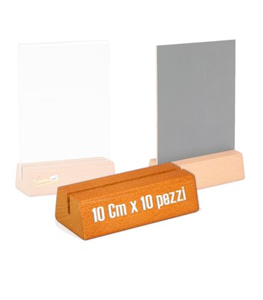10 pz Base da Banco tavolo porta avvisi porta menù porta depliant in Legno Cm 10