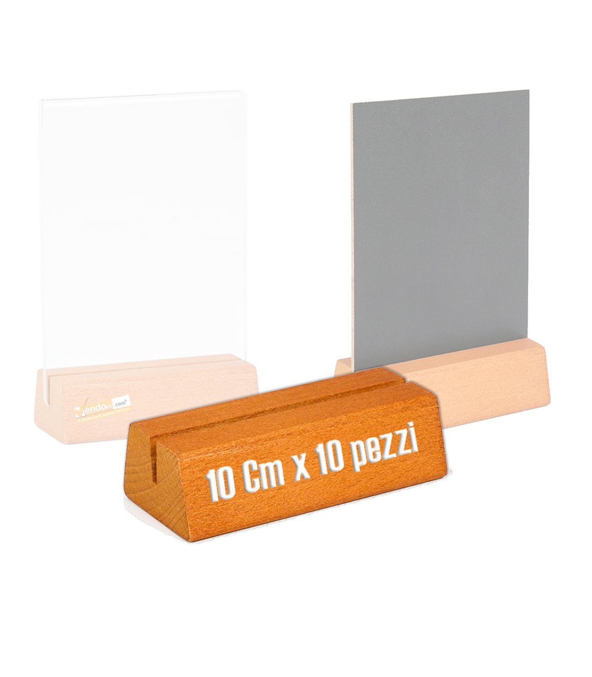 10 pz Base da Banco tavolo porta avvisi porta menù porta depliant in Legno Cm 10