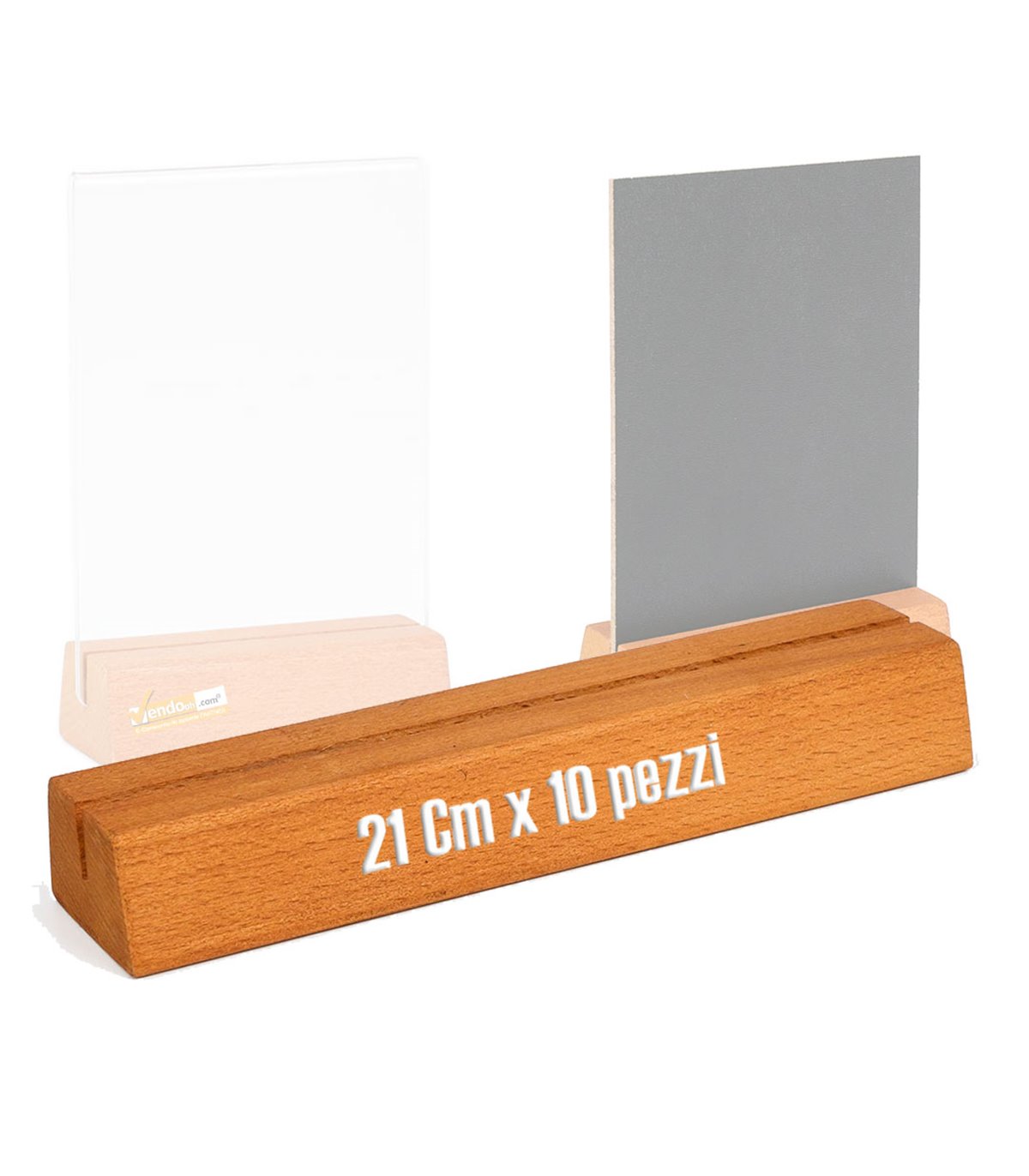 10 pz Base da Banco tavolo porta avvisi porta menù porta depliant in Legno Cm 21