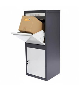 CASSETTA POSTALE CON SCATOLA PER LETTERE E PACCHI CON DOPPIA APERTURA DI SICUREZZA ANTI INTRUSIONE