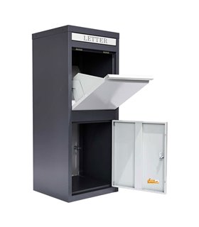CASSETTA POSTALE PER LETTERE E PACCHI CON DOPPIA APERTURA DI SICUREZZA ANTI INTRUSIONE