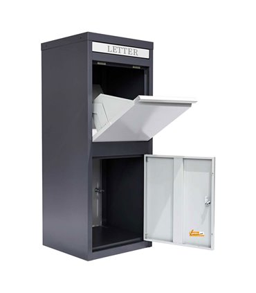 CASSETTA POSTALE PER LETTERE E PACCHI CON DOPPIA APERTURA DI SICUREZZA ANTI INTRUSIONE