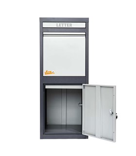 CASSETTA POSTALE APERTA SOTTO DAVANTI PER LETTERE E PACCHI CON DOPPIA APERTURA DI SICUREZZA ANTI INTRUSIONE