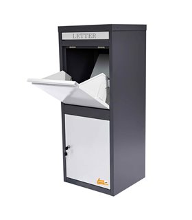 CASSETTA POSTALE PER LETTERE E PACCHI CON DOPPIA APERTURA DI SICUREZZA ANTI INTRUSIONE
