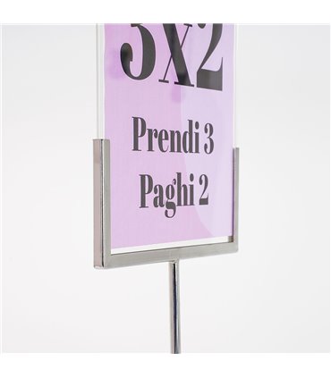 PORTA COMUNICAZIONI AVVISI F.TO A4 ADATTO AI NOSTRI ESPOSITORI BANCARELLE CESTE