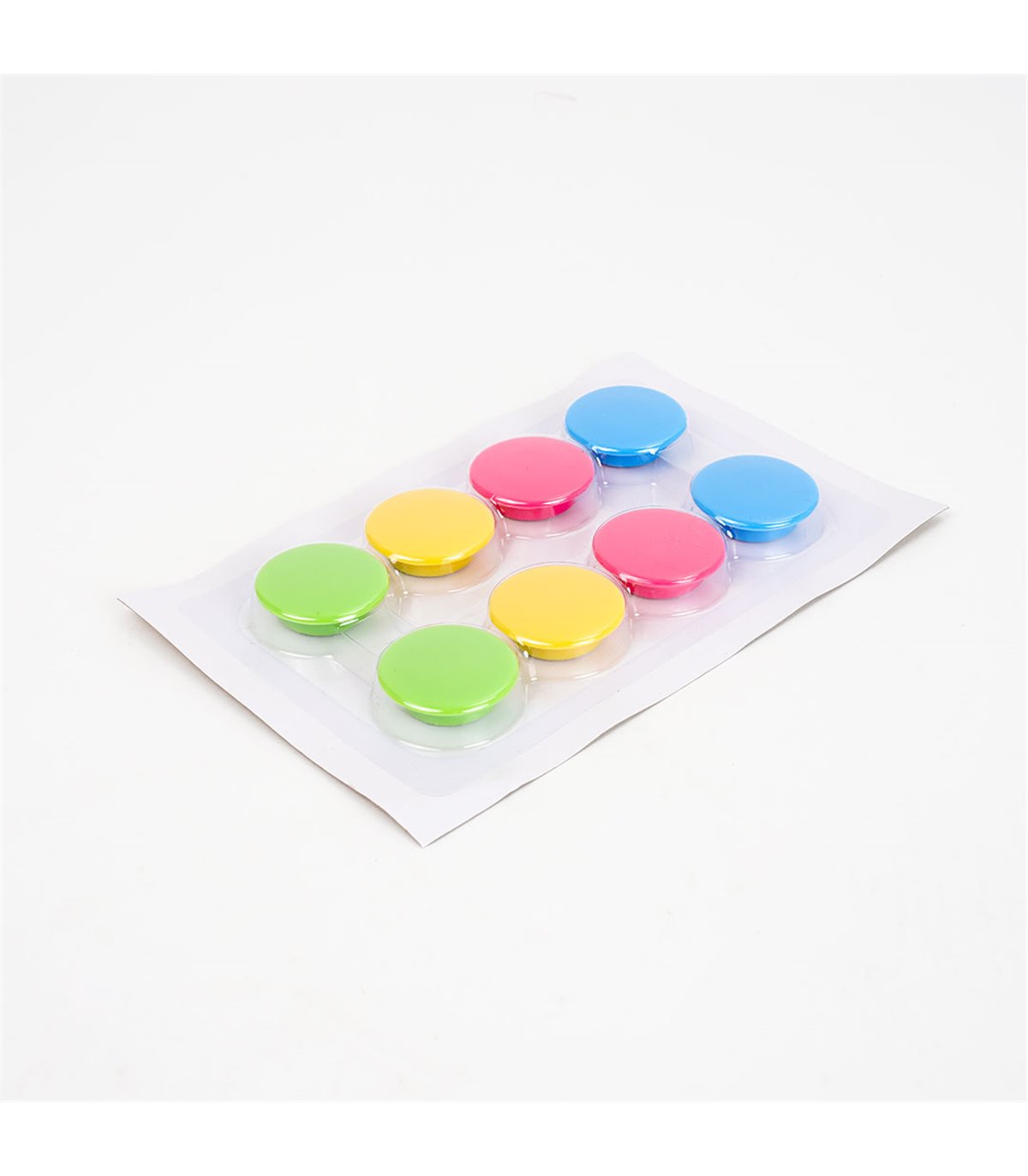 Kit 8 magneti colorati per lavagna magnetica, bacheche o pareti ufficio in metallo