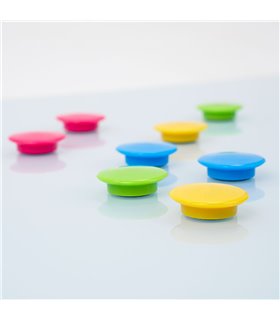 Kit 8 magneti colorati per lavagna magnetica, bacheche o pareti ufficio in metallo