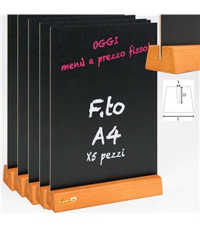 5 LAVAGNE DA BANCO TAVOLO BIFACCIALE SCRIVIBILE CON BASE IN LEGNO PER RISTORANTI BAR BIRRERIA PANINOTECA