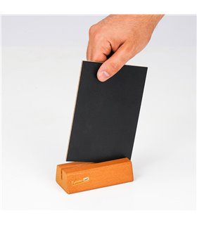 5 LAVAGNE DA BANCO TAVOLO FORMATO A6 BIFACCIALE SCRIVIBILE CON BASE IN LEGNO PER RISTORANTI BAR BIRRERIA PANINOTECA