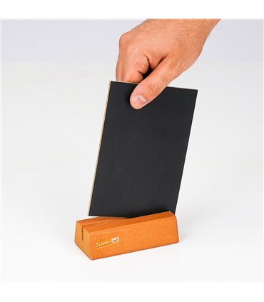 5 LAVAGNE DA BANCO TAVOLO FORMATO A6 BIFACCIALE SCRIVIBILE CON BASE IN LEGNO PER RISTORANTI BAR BIRRERIA PANINOTECA