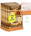 5 PZ PORTA AVVISI DA TAVOLO FORMATO A4 BANCO TRASPARENTE BIFACCIALE BASE IN LEGNO TASCA IN ACRILICO BAR PUB PANINOTECA BIRRERIA