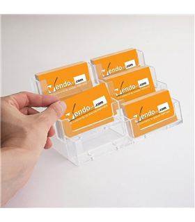 PORTA BIGLIETTI DA VISITA PROFESSIONALE 8 TASCHE TRASPARENTE PORTA BIGLIETTINI DA VISITA DA TAVOLO PER SCRIVANIA