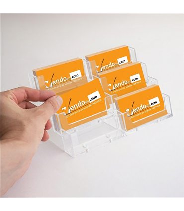 PORTA BIGLIETTI DA VISITA PROFESSIONALE 8 TASCHE TRASPARENTE PORTA BIGLIETTINI DA VISITA DA TAVOLO PER SCRIVANIA