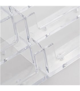 PORTA BIGLIETTI DA VISITA PROFESSIONALE 8 TASCHE TRASPARENTE PORTA BIGLIETTINI DA VISITA DA TAVOLO PER SCRIVANIA