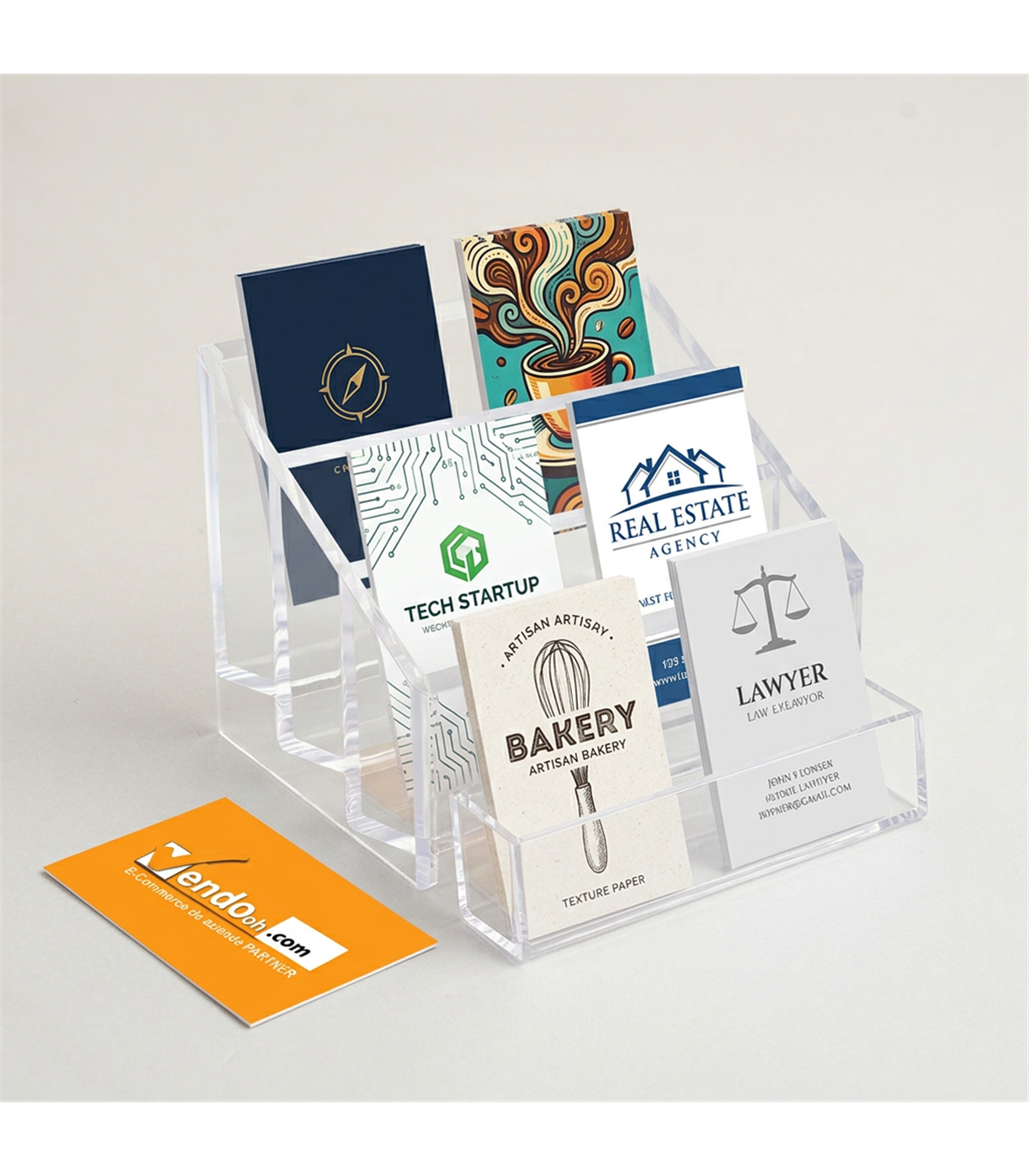 ESPOSITORE PORTA BIGLIETTI DA VISITA PORTABIGLIETTI DA TAVOLO UFFICIO PAB521