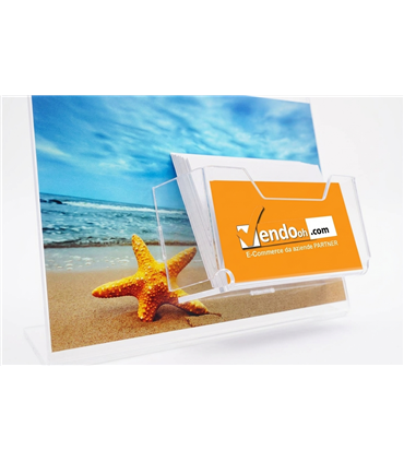 ESPOSITORE A4 PORTA AVVISI PORTA FOTO  E TASCA PORTA BIGLIETTI DA VISITA PAB403