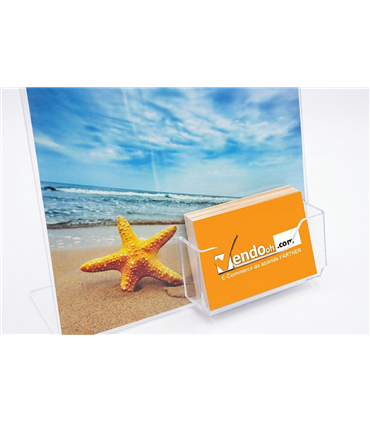 ESPOSITORE A4 PORTA AVVISI PORTA FOTO  E TASCA PORTA BIGLIETTI DA VISITA PAB403
