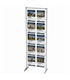 ESPOSITORE DA PAVIMENTO CON TASCHE A4 VERTICALI IN PLEXIGLASS PER AGENZIE IMMOBILIARI UFFICI SHOWROOM