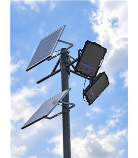Faro LED Solare da Esterno IP66 con Pannello Fotovoltaico e Sensore Crepuscolare