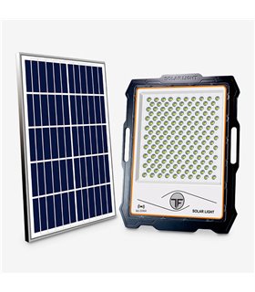 Faro LED Solare da Esterno IP66 con Pannello Fotovoltaico e Sensore Crepuscolare