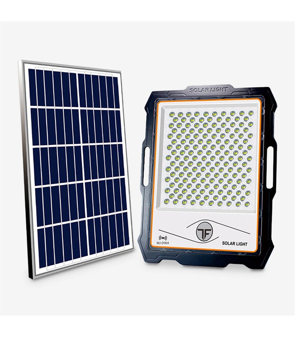 Faro LED Solare da Esterno IP66 con Pannello Fotovoltaico e Sensore Crepuscolare