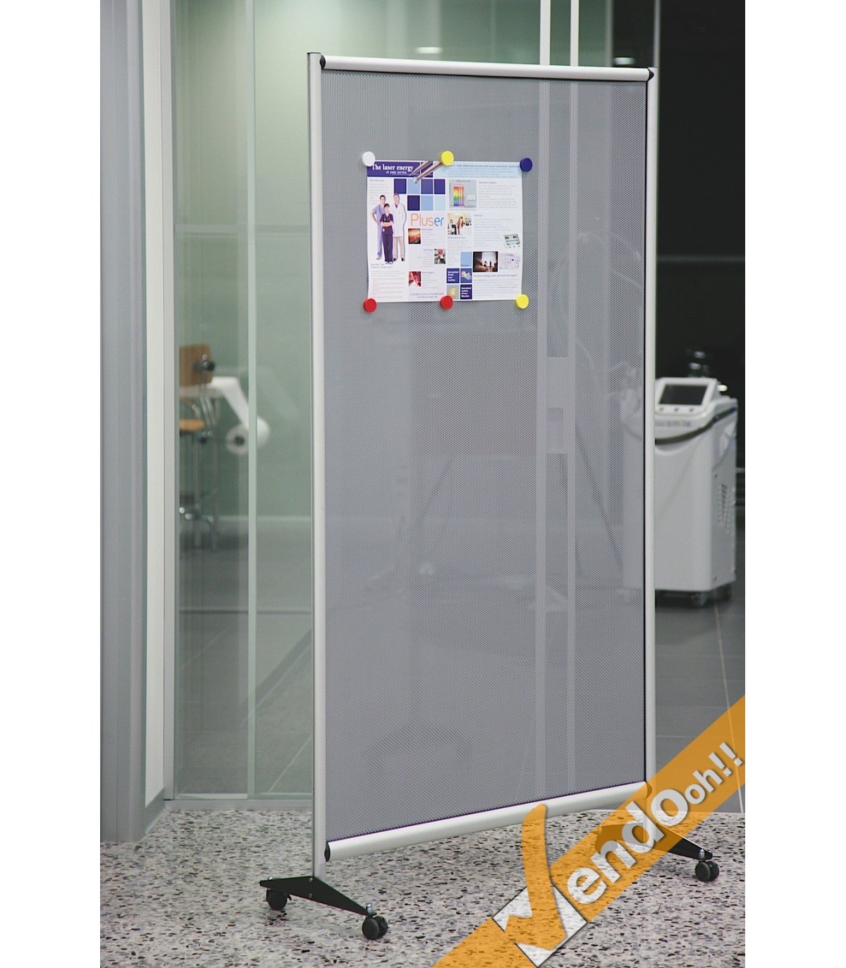 PARETE DIVISORIA IN LAMIERA DA UFFICIO STUDIO NEGOZIO SHOWROOM CON RUOTE WHL203