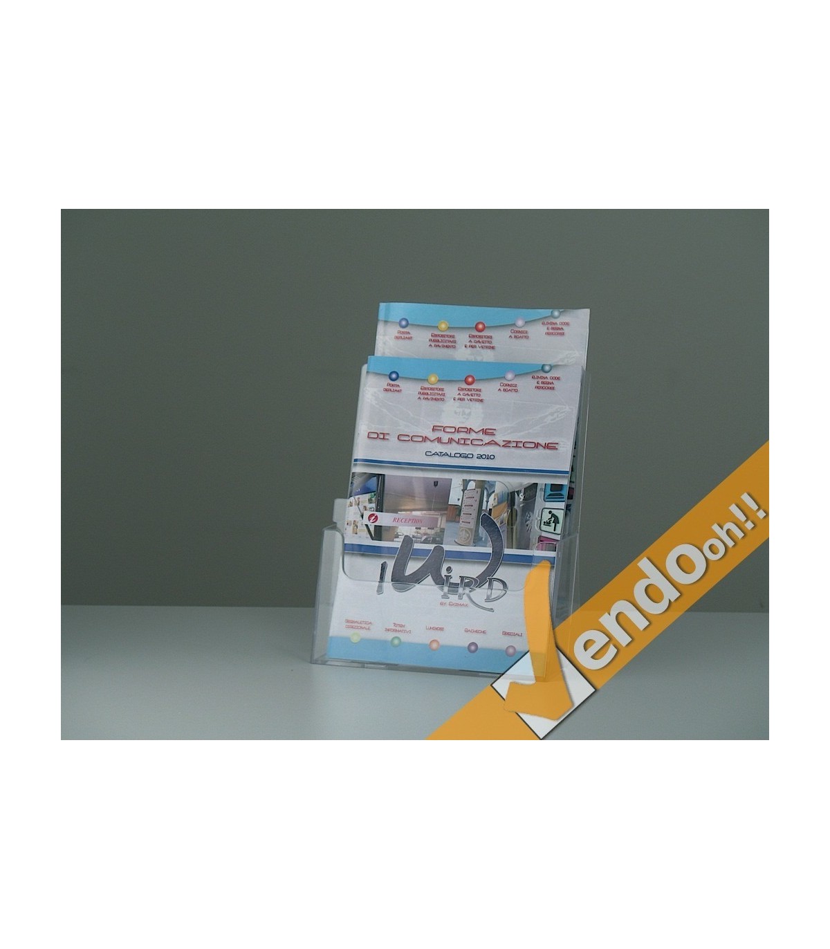 PORTA DEPLIANT DEPLIAN DA BANCO UFFICIO SCRIVANIA FORMATO A4 2 TASCHE PDB200