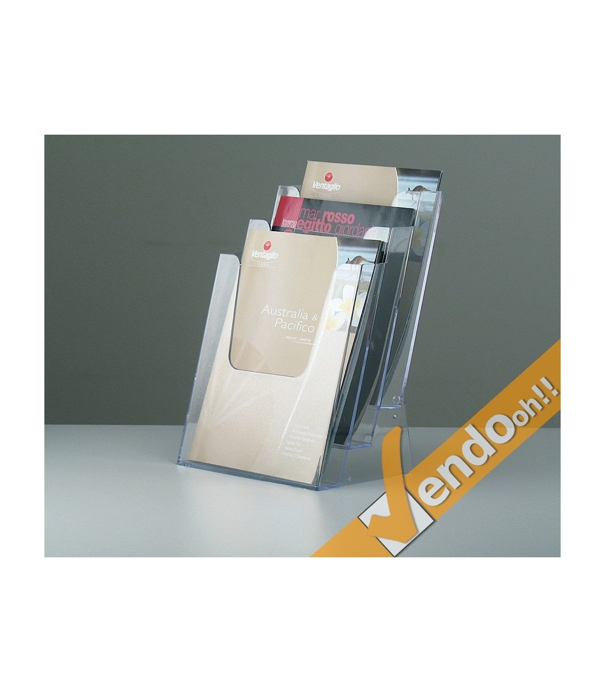 PORTA DEPLIANT DEPLIAN DA BANCO UFFICIO SCRIVANIA FORMATO A4 3 TASCHE PDB300