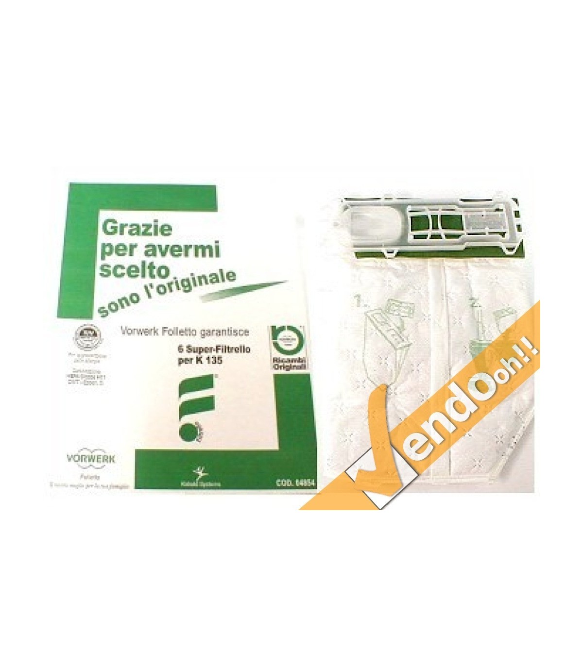 RICAMBIO SUPER FILTRELLO ORIGINALE ASPIRAPOLVERE VORWERK FOLLETTO VK 135 VK 136