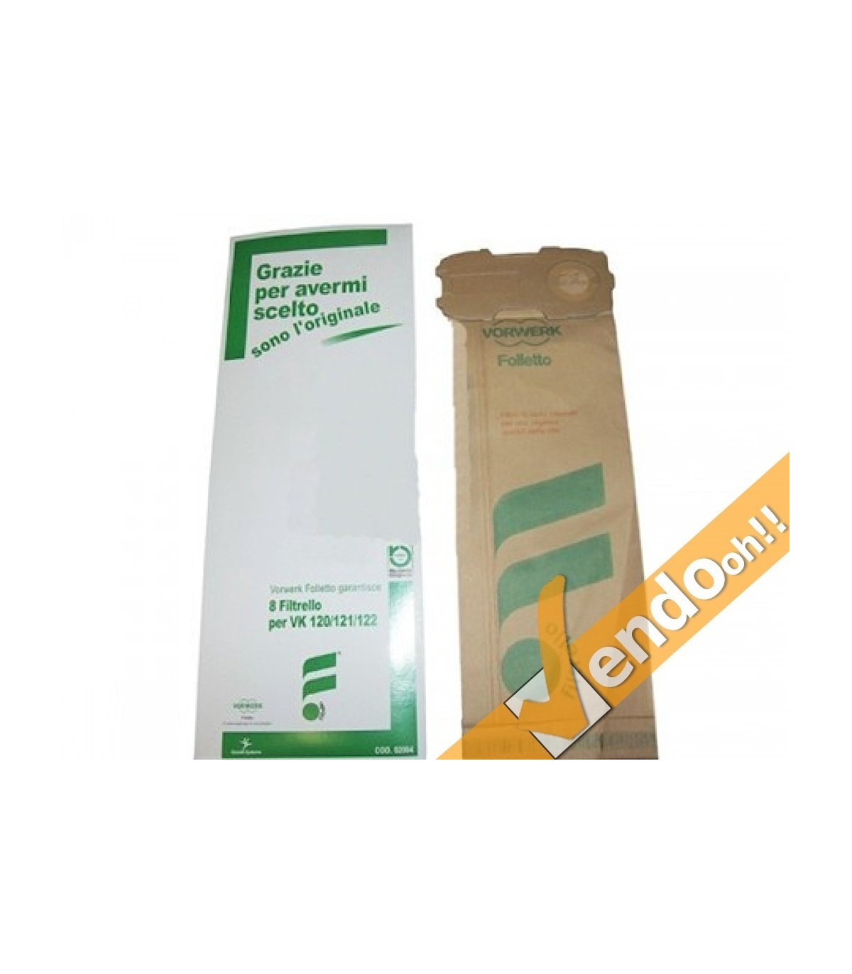 8 FILTRI FILTRELLO ORIGINALE ASPIRAPOLVERE VORWERK FOLLETTO VK 120 VK 121 VK122