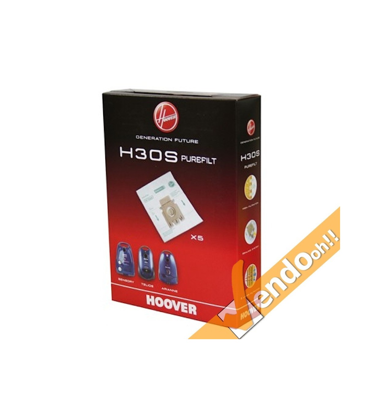 5 SACCHI SACCHETTI FILTRO ASPIRAPOLVERE HOOVER TELIOS ARIANNE OCTOPUS ALTRO H30S