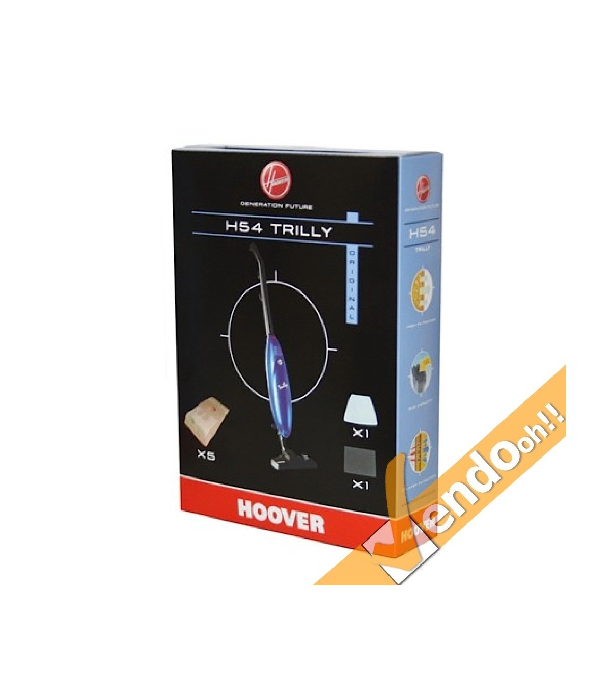 5 SACCHI SACCHETTI FILTRO ASPIRAPOLVERE HOOVER COMPATIBILE CON TRILLY JOLLY H54