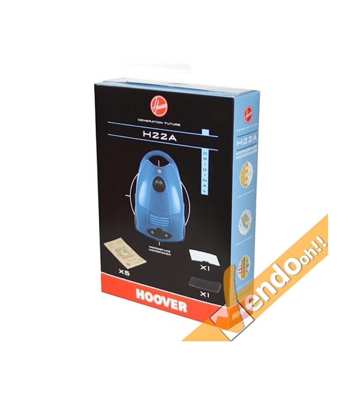 5 SACCHI SACCHETTI SACCO FILTRO ASPIRAPOLVERE HOOVER MICROSPACE MICROPOWER H22A
