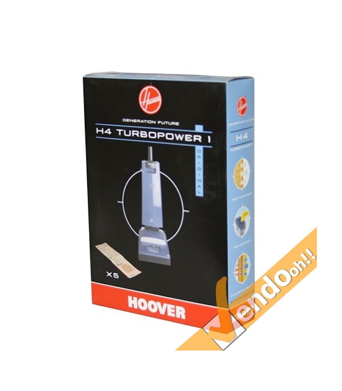 5 SACCHI SACCHETTI FILTRO ASPIRAPOLVERE HOOVER TURBOPOWER JUNIOR SENIOR ALTRO H4