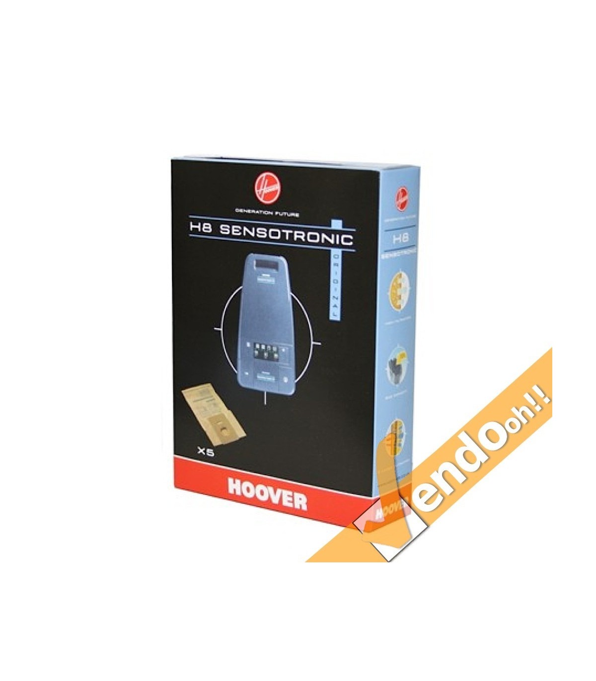 5 SACCHI SACCHETTI FILTRO ASPIRAPOLVERE HOOVER COMPATIBILE SENSOTRONIC H8
